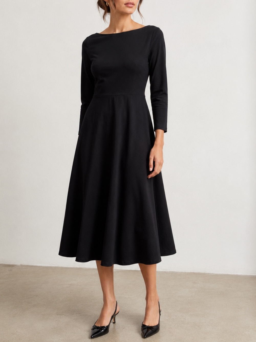 REFORMATION Wiley Knit Dress in Black Size Small NWT
